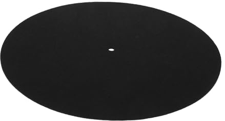 VANZACK Antistatische Vinyl Plattenspielermatte aus Schwarzer Wolle mit Verbesserter Leistung und Stylischem Design für Präzisen Schallplatten Spielgenuss Zuhause