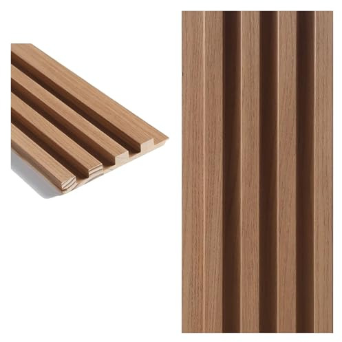 Pannelli Decorativi in Legno per Pareti, Pannelli a Doghe per Pareti Interne Robusti per Decorazione, Slat Stretti a Bassa Manutenzione, Tagliati su Misura, Rivestimento Lineare 3D Impermeabile per
