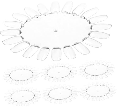 Nuancier Ongles Rond pour Vernis, 10 Pièces en Plastique | Affichage 20 Couleurs et Motifs, Pratique pour Salon de Nail Art, Pédicure