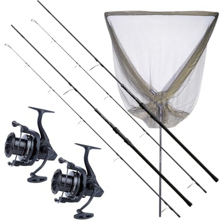 Sonik Xtractor+ 2 Rod Carp Kit 9ft (3.00lb) (Ruten + Rollen + Kescher) | Karpfenset