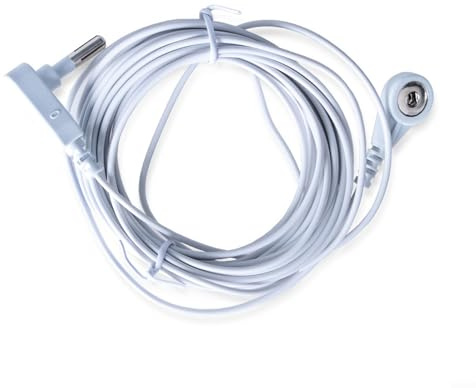 Dolvitrny Erdungskabel für Erdungsbleche und Erdungsmatten, 4,5 m ESD antistatisches Kabel mit Banane und 4 mm rechtwinkligem Schnappverbinder, leitfähig
