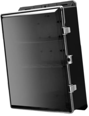 Nishiyuenyi Distribution Box Waterproof Distribution Protection Box Electrical Junction Box Circuit Breaker Protection Box Hinged Cover Transparent Inspection STU, Black