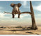 murando - Vlies Fototapete Elefant auf dem Baum 350x256cm Foto Tapete Schlafzimmer Wohnzimmer Vliestapete XXL Motivtapeten Bildtapete 3d Effekt Wand Dekoration - Wüste Tier Natur Himmel g-B-0033-a-a