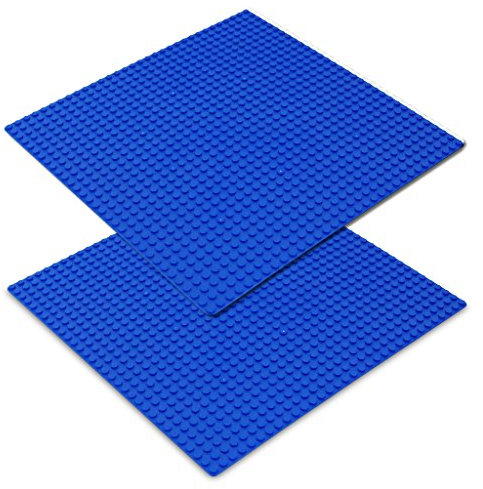 Katara 1672 - Bauplatte 2er Set 25,5 cm x 25,5cm/32 x 32 Pins, Kompatibel Lego, Sluban, Papimax, Q-Bricks, Blau
