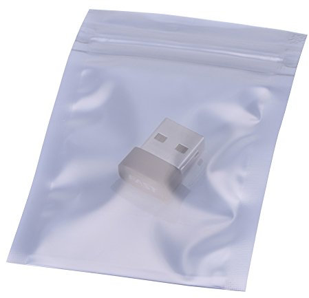 Wiederverschließbare Beutel, 100 Stück Antistatikbeutel, 6x9cm Antistatische Aufbewahrungsbeutel, Zip Beutel für Elektronisches Zusätze, Silbernes