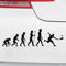 Motoking Autoaufkleber - Lustige Sprüche & Motive für Ihr Auto - Evolution Tennis - 25 x 7,3 cm - Gold Seidenmatt
