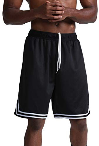 AmyGline Hosen Herren Shorts Neu-Männer CasualMode Lose Schnell Trocknend Outdoor Sports Shorts Joggen Fitness Basketball Shorts Kurze Hose Freizeithose Sweatpants Strandshorts , Schwarz , M
