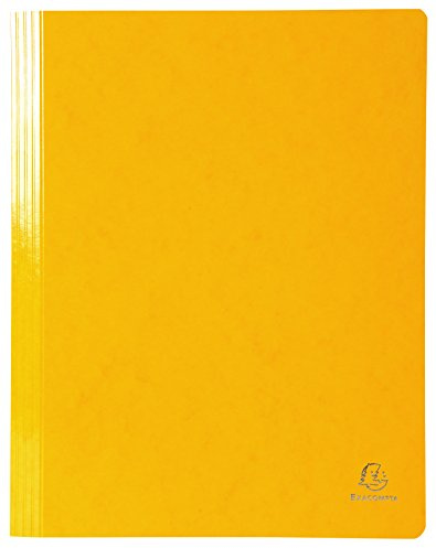 Exacompta 25 flat bar folders Iderama laminated yellow