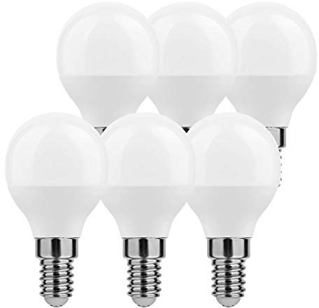 LumCa 6er Pack P45 LED Tropfen Lampe 6W neutralweiß E14 ersetzt 45W | 4000 Kelvin | 600 Lumen | nicht dimmbar | 220-240V | 270° Abstrahlwinkel| Tropfenform E14 | LED Globe E14 | LED Mini Globe