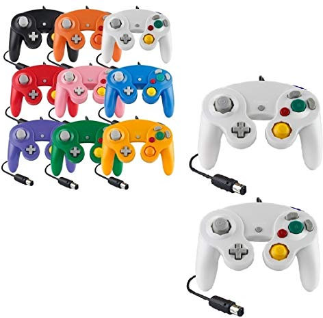 Controller Für Game Cube Weiß und Switch kabelgebunden Gamepad Joypad (Weiß)