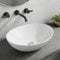 BELOFAY Modern Bathroom Basin Sink, Counter Top White Cloakroom Ceramic Basin for Bathroom, Vanity Cabinet, and Toilet (Oval 1)