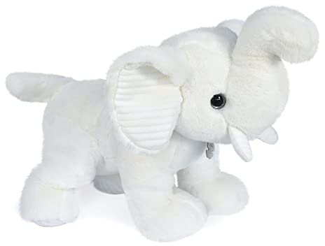 Histoire d'ours - Plüschtier Elefant – Weiß – 45 cm – Preppy Chic – HO3141
