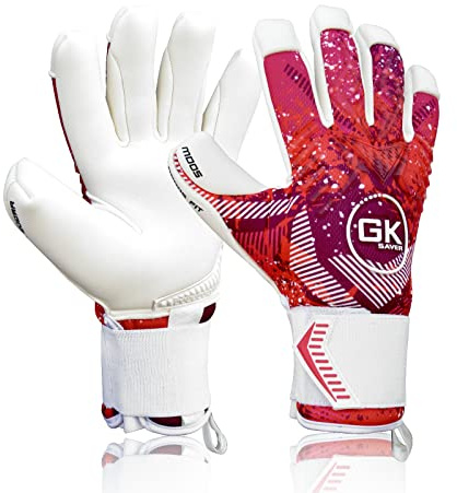GGK Saver Fußball-Torwarthandschuhe Modesty MD05 Pink Professioneller Argo Negative Cut Torwarthandschuhe Größe 6 bis 11 GK Torwarthandschuhe (MD05 Pink NF 11)
