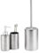 BM 6134 Set di Accessori da Bagno in Ceramica Argentato Silver, Set Accessori Bagno Completo 3 Pezzi, Dispenser, Portaspazzolino, Portascopino
