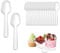 Cuillères en Transparen, 60 Pièces Cuillères Plastique Transparent, Mini Cuillères, Mini Cuillères de dégustation en plastique, Bonbons Cuillères, Cuillères en Plastique, Mini Cuillères À Dessert