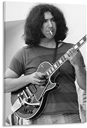 ZHUYING Jerry Garcia Poster Rock Singer Poster Retro Poster Musik Poster Coole Kunstwerke Malerei Wandkunst Leinwand Drucke hängende Bild Poster 40,6 x 61 cm