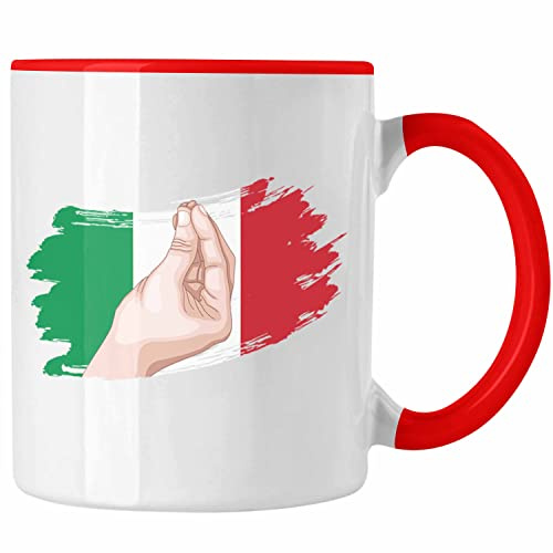 Trendation - Italien Tasse Lustiges Geschenk für Italiener Urlaub Rom (Rot)