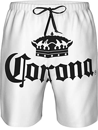 DJNGN Kompatibel mit Corona Herren-Badehosen, extra schnell trocknende Badeshorts, Netzfutter, Strandbadebekleidung mit Taschen, Badeanzügen für den Urlaub