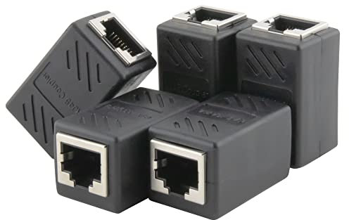 SeKi RJ45 LAN Kupplung 5er Pack geschirmt; Verbinder für Ethernet Kabel Patchkabel Ethernet Koppler LAN Adapter für LAN Kabel, Netzwerkkabel, Netzwerk Coupler für Cat 8, Cat7, Cat6a, Cat5e, Cat5