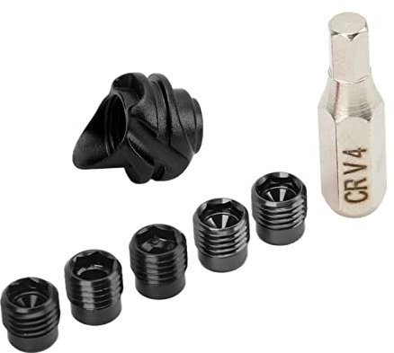 Compound-Bogen-Peephole-Set mit Kappe 37 45 Grad Austauschbarer Innerer Kern Peep Set Clarifier 6X 8X Linse (Schwarz)