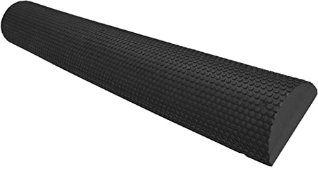 Oshhni Eva Half Foam Roller Foam Half Roller Massage, langlebig 200 kg strapazierfähig, Halbrunder Schaumstoffrollenhals für Unisex Damen Herren Home Yoga, Schwarz 90 cm x 7,5 cm