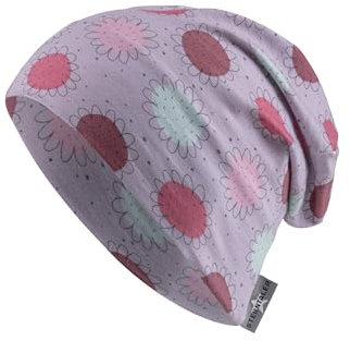 Sterntaler Mädchen Beanie Blumen, Flieder, 49 EU