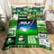 Manfei Golf Duvet Cover Set Single Size, Outerdoor Sports Theme Bedding Set 2pcs for Kids Boys Teens Room Decor, Green Grid Lattice Patchwork Comforter Cover Ball Gaming Quilt Cover with 1 Pillowcase