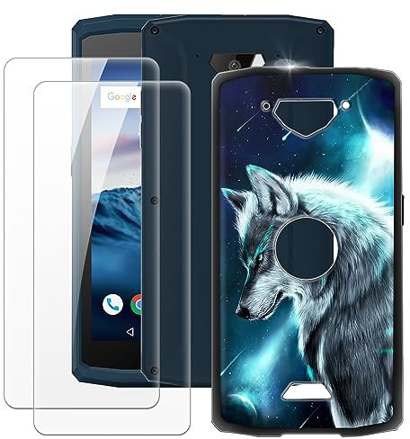 MILEGAO Crosscall Core-X3 Coque + 2PCS Protecteur d'écran en Verre Trempé, Ultra Mince Bumper Antichoc Soft TPU Silicone Cover pour Crosscall Action X3 (5”)