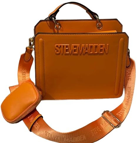 Steve Madden Damen Bevelyn Convertible Crossbody Bag, Mango