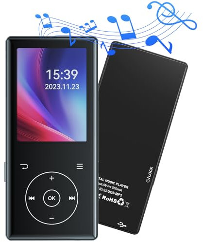 Lvcdodvd MP3 Players with Bluetooth 128GB MP3 Player with Speakers 2.4 Inch Display Support FM Radio Recorder E-Book Function Built-in 64GB & comes with 64GB TF Card