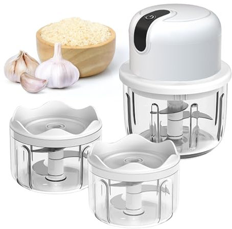 Picadora Eléctrica Multifunción 350ml - Mini Cortador De Verduras, Cebolla Y Carne - USB Recargable - Para Cocina