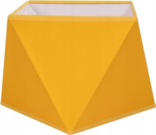 Stoff Lampenschirm für Hängelampen, Tichlampen, Wanlampen 23 x 16 cm E27 KL-D (Gelb)