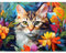 Malen Nach Zahlen Erwachsene katze- Cat Paint by Numbers Adult, Cat Painting by Numbers, Tiere Ölgemälde Bastelset Erwachsene für Home Wand Dekor Geschenkideen 30x40 cm
