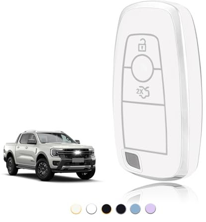 TOOMUME Schlüsselhülle TPU, Autoschlüssel Hülle Passt für Ford Ranger Raptor Mondeo Mustang Edge Ecosport Custom Kuga Fiesta Focus S-Max Lincoln, Schlüsselcover Schutz Schlüsselgehäuse - Smart Key