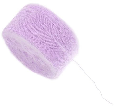 PLAFOPE Strickgarn 19 Hellviolett Weiches Mohair Garn Aus Feiner Wolle Selbstgemacht Strickzubehör Für Schals Und Pullover Hautfreundlich Und Vielseitig Für Handarbeit