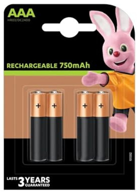Wiederaufladbarer Akku HR03, 750 mAh, Typ AAA, ideal für elektronische Geräte und Spielzeug.