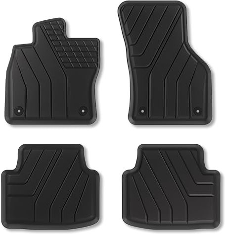 Tappetini per auto SPARTLine compatibili con Volkswagen Golf VIII 2019 - su misura in gomma | Materiale resistente | Superficie antiscivolo | Impermeabile | Inodore | Bordo protettivo