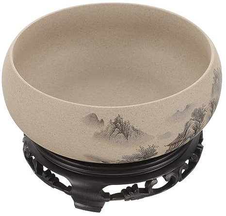 PAMINGONO Keramik Pflanzgefäß Für Bonsai Mit Kunststoff Basis Hydrokultur Blumentopf Für Garten Und Hausdekoration Bonsai-pflanzgefäß Mittelstück-pflanzgefäß