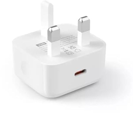 USB C Fast Charger Plug, 18W Max 20W PD, Type C Wall Charger, Compatible iPhone 13/13 Mini/12 Pro Max/12 Mini/11 Pro Max/Xs Max/XR/X/8Plus, UK, Pack of 1