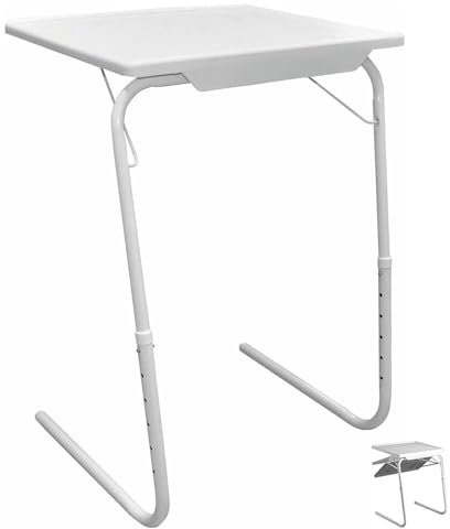 Almineez Portable Adjustable Folding Table, Laptop, Bedroom Furniture, Living, Tv, Multi Function Table for Daily Use Lightweight Bedside Table