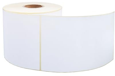 KRN Thermoetiketten 80 x 40 mm – 1000 Selbstklebende Versandetiketten auf Rolle, Wasserfest, Thermodruck-Etiketten für Thermodrucker – Barcode- & Adressetiketten für Büro, Lager, Logistik