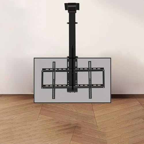 JDJXYNSRT TV-Halterung Elektrische TV-Deckenhalterung, mit Fernbedienung, motorisierte TV-Halterung, Hängehalterung, Einstellung, für 32 - 75 Fernseher (