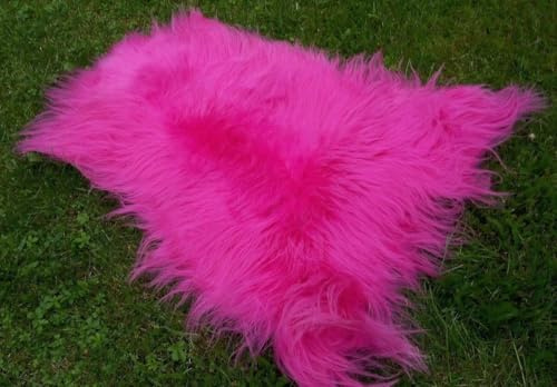 Provellus ECHTES Premium Island SCHAFFELL LAMMFELL Fell TOP GEGERBT Fuchsia PINK 110-120cm