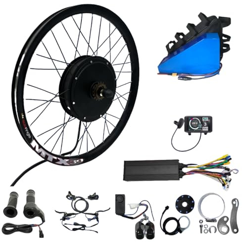 Ebike 72V 3000W 24 26 27.5 29”700C MTX39 Rear Wheel Conversion Kits with 72V 26AH Triangle Battery (Rear 29 Inch kits)