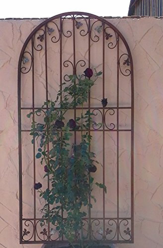 Gabella Metall Eisen Rundbogen Rankgitter Sichtschutz Spalier Monaco-RBRG Roh EdelRost sehr massiv und dekorativ ! Auch als Wandgitter !