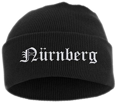 HB_Druck Nürnberg Umschlagmütze - Mütze - Bestickt - Einheitsgröße Schwarz