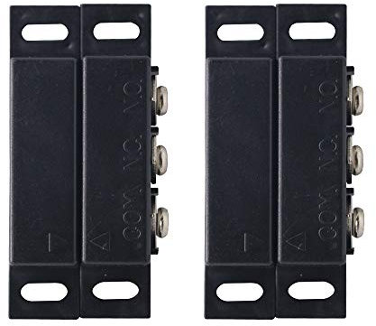 Interruttore magnetico Reed Normalmente Aperto Chiuso NC NO Allarme Porta Sensore Finestra Rilevatore Allarme di Sicurezza Colore Nero