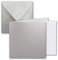 FarbenFroh by GUSTAV NEUSER 20x Quadratisches Falt-Karten Set - 15 x 15 cm - mit Brief-Umschlägen & Einlegeblättern - Silber