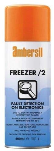Pack of 2 Ambersil Freezer /2 Fault Detection Spray For Electronics 33183