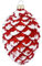 Christbaumschmuck Glas Zapfen 12.5cm Tannenzapfen groß Wald Weihnachtskugeln rot weiß Weihnachtskugeln Figuren Zapfen 12,5 cm Auswahl: Merry Red - rot